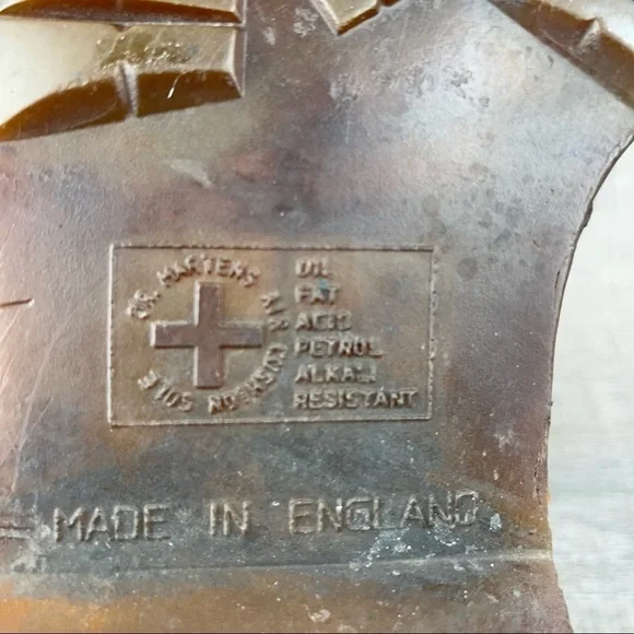 Vintage Dr Martens mens sz 9 brown boots - Picture 8 of 11